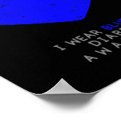 Diabetes Awareness Heart Poster (Ecke)