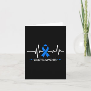 Diabetes Awareness Heartbeat Warrior Survivor Supr Karte