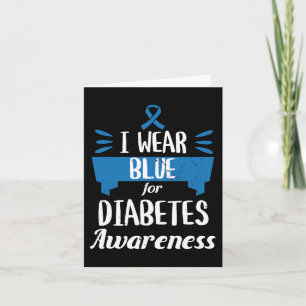 Diabetes Awareness Monat I Tragen Blue T1 T2 Karte