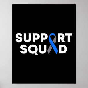 Diabetes Awareness Monatsunterstützung Squad Blue Poster