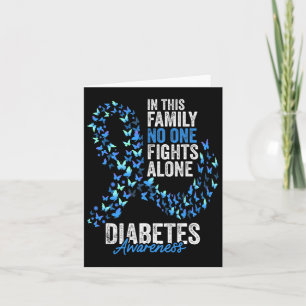 Diabetes Awareness Mont Butterfells Blue Ribbon Karte