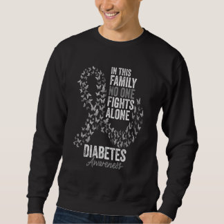 Diabetes Awareness Month Butterfells Gray Ribbon Sweatshirt