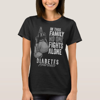 Diabetes Awareness Month Gloves Grau Ribbon T-Shirt