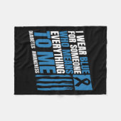 Diabetes Awareness Month Messy Bun Mother T1 T2 Fleecedecke (Vorderseite (Horizontal))