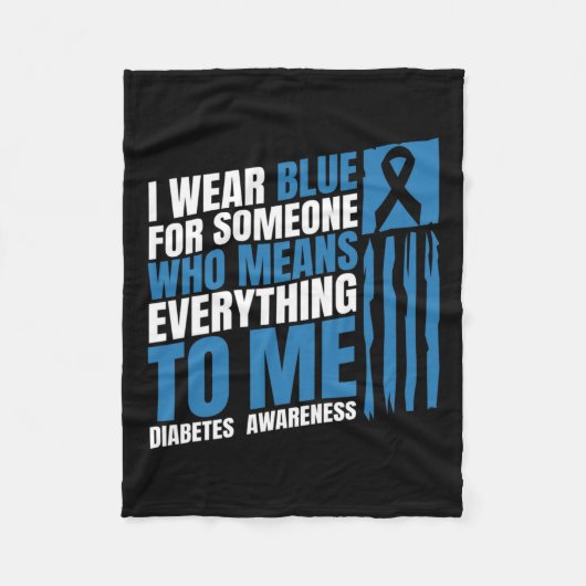 Diabetes Awareness Month Messy Bun Mother T1 T2 Fleecedecke (Vorderseite)