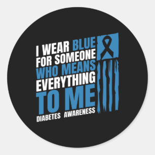 Diabetes Awareness Month Messy Bun Mother T1 T2 Runder Aufkleber
