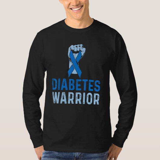 Diabetes Awareness November T1D Diabetes Warrior T-Shirt (Vorderseite)