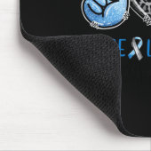 Diabetes Awareness Peace Liebe Cure Leopard Blue S Mousepad (Ecke)
