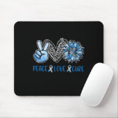 Diabetes Awareness Peace Liebe Cure Leopard Blue S Mousepad (Mit Mouse)