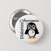 Diabetes Awareness Penguin Button (Vorne & Hinten)