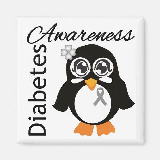 Diabetes Awareness Penguin Magnet (Vorne)