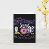 Diabetes Awareness Racoon Feral Like My Blood Suga Karte (Gelbe Blume)