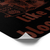 Diabetes Awareness Racoon Feral Like My Blood Suga Poster (Ecke)