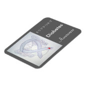 Diabetes Awareness Ribbon Angel Custom Magnet (Linke Seite)