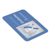 Diabetes Awareness Ribbon Angel Custom Magnet (Rechte Seite)
