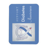 Diabetes Awareness Ribbon Angel Custom Magnet (Vertikal)