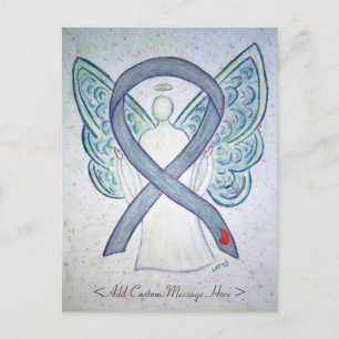 Diabetes Awareness Ribbon Angel Custom Postcard Postkarte
