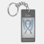 Diabetes Awareness Ribbon Angel Custom Schlüsselan Schlüsselanhänger (Vorderseite links)