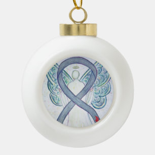 Diabetes Awareness Ribbon Angel Ornamente