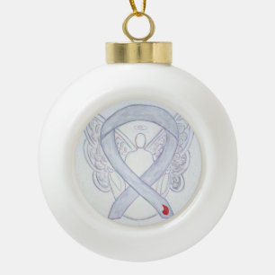 Diabetes Awareness Ribbon Angel Ornamente