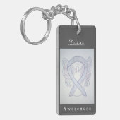 Diabetes Awareness Ribbon Angel Schlüsselanhänger (Vorderseite links)