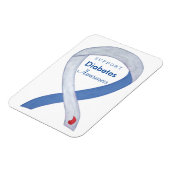 Diabetes Awareness Ribbon Art Custom Kühlschrankma Magnet (Linke Seite)
