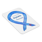 Diabetes Awareness Ribbon Art Custom Kühlschrankma Magnet (Rechte Seite)