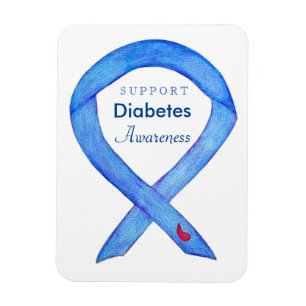 Diabetes Awareness Ribbon Art Custom Kühlschrankma Magnet