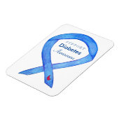 Diabetes Awareness Ribbon Art Custom Kühlschrankma Magnet (Linke Seite)