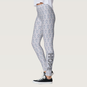 Diabetes Awareness Ribbon Art Custom Leggings