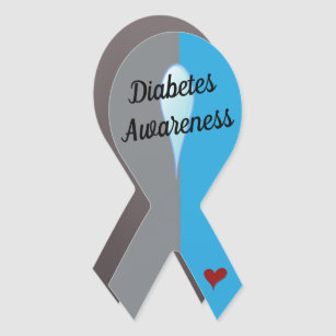 Diabetes Awareness Ribbon Auto Magnet