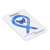 Diabetes Awareness Ribbon Butterfly Kühlschrankmag Magnet (Rechte Seite)