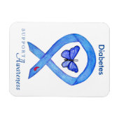 Diabetes Awareness Ribbon Butterfly Kühlschrankmag Magnet (Horizontal)