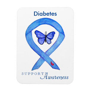 Diabetes Awareness Ribbon Butterfly Kühlschrankmag Magnet