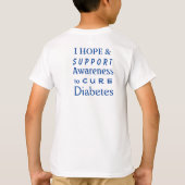 Diabetes Awareness Ribbon Custom Art Shirts (Rückseite)