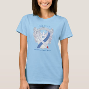 Diabetes Awareness Ribbon Custom Art T - Shirt