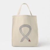 Diabetes Awareness Ribbon Custom Art Toag Tragetasche (Rückseite)