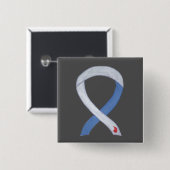 Diabetes Awareness Ribbon Custom IDDM Buttone Button (Vorne & Hinten)