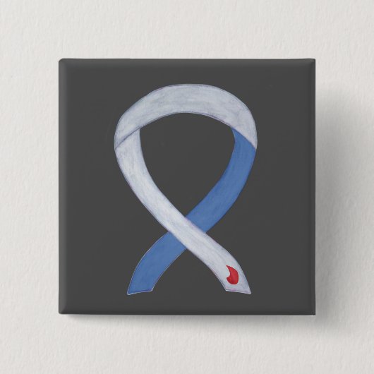 Diabetes Awareness Ribbon Custom IDDM Buttone Button (Vorderseite)