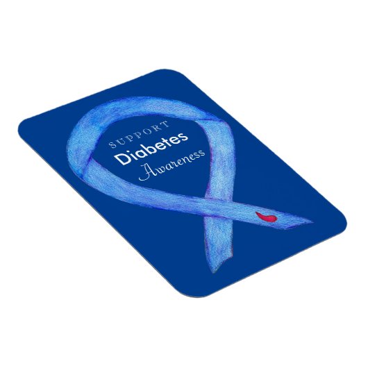 Diabetes Awareness Ribbon Custom Kühlschrankmagnet Magnet (Rechte Seite)