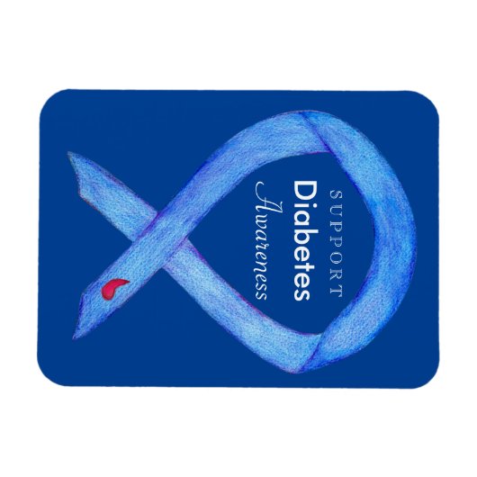Diabetes Awareness Ribbon Custom Kühlschrankmagnet Magnet (Horizontal)
