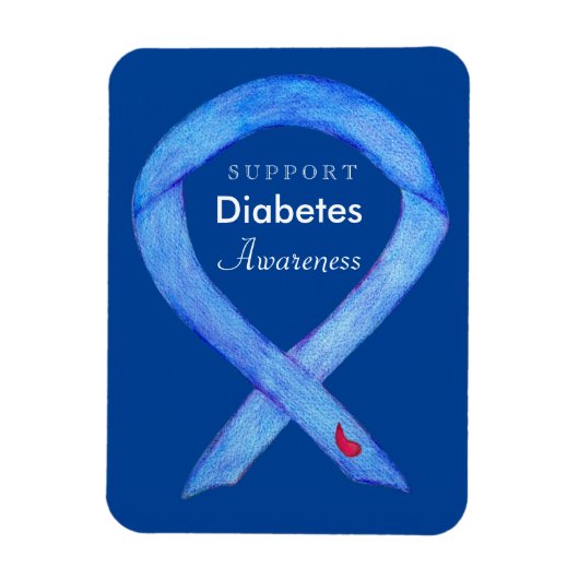 Diabetes Awareness Ribbon Custom Kühlschrankmagnet Magnet (Vertikal)