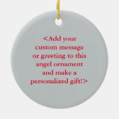 Diabetes Awareness Ribbon Engel Custom Ornament (Hinten)