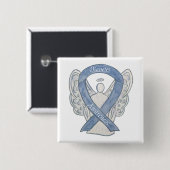 Diabetes Awareness Ribbon Engel Customized Art But Button (Vorne & Hinten)