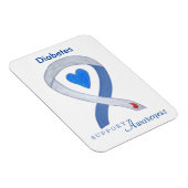 Diabetes Awareness Ribbon Herz Kühlschrankmagnete Magnet (Rechte Seite)