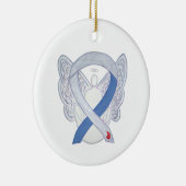 Diabetes Awareness Ribbon IDDM Angel Ornamente (Rechts)