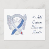 Diabetes Awareness Ribbon IDDM Angel Postcard Postkarte (Vorderseite)