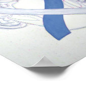 Diabetes Awareness Ribbon IDDM Angel Poster Print (Ecke)