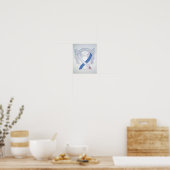 Diabetes Awareness Ribbon IDDM Angel Poster Print (Küche)