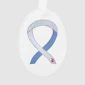 Diabetes Awareness Ribbon IDDM Custom Ornament (Rückseite)